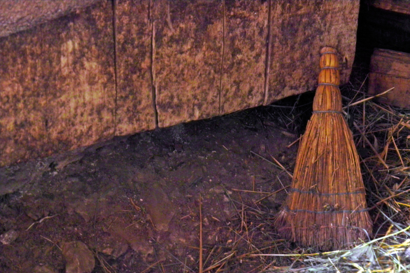 Метлата и караконжулът живеят зад вратата